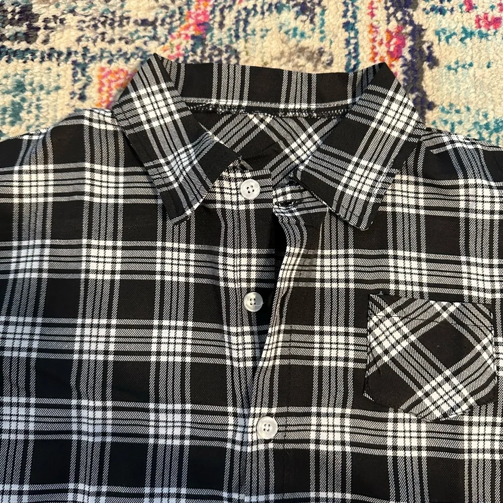 Boy’s Short Sleeve Plaid Button Up Shirt